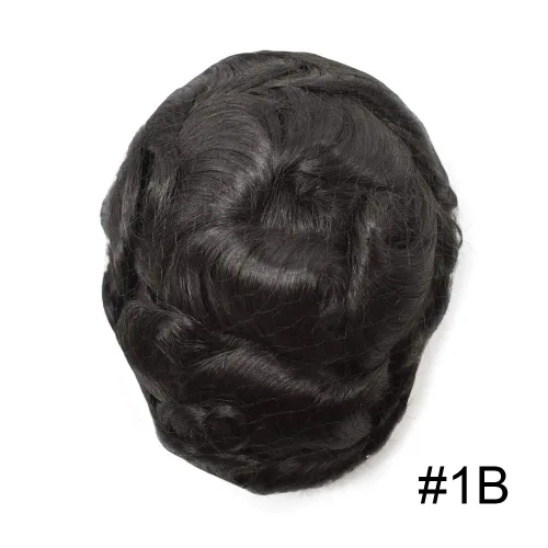 Vista 2 de FACE MIRACLE Completo French Lace Mens Toupee All Lace Hairpiece Natural Hair System Replacement