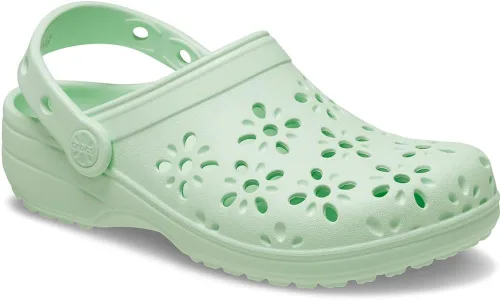 Vista 8 de Zuecos Crocs clásicos para niños con diseño floral