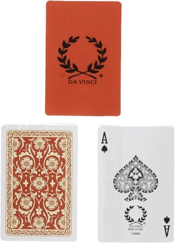 Vista 5 de DA VINCI Venezia, naipes italianos 100% de plástico, juego de 2 cubiertas, índice regular de tamaño de puente