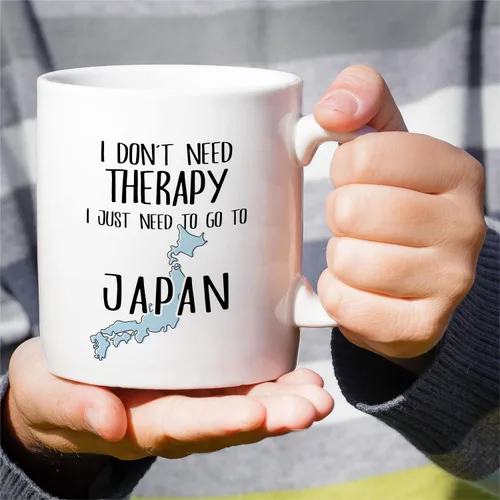 Vista 4 de Retreez Divertida taza japonesa de 11 onzas con texto en inglés «Just Need To Go To Japan Tokyo Lover – Sarcasmo Sarcasmo motivacional inspirador