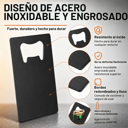 Vista 4 de CYEAH 60 abrebotellas de tarjetas de crédito, abrebotellas de acero inoxidable para póquer y padrinos de boda de póquer de metal, abrebotellas