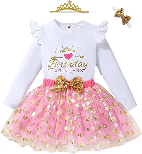 Vista 11 de Vestido de princesa de cumpleaños para niñas pequeñas, chaleco sin mangas, falda tutú de malla con lunares Aa Rose C6092