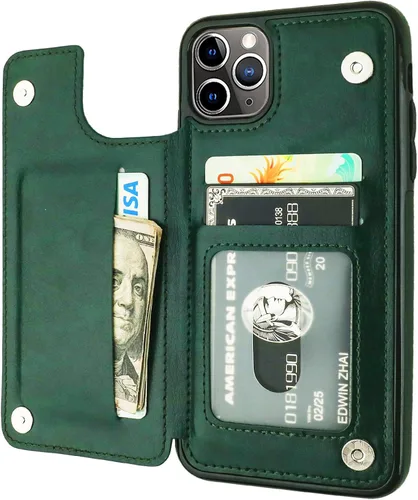 Vista 17 de ONETOP Funda tipo cartera para iPhone 11 Pro Max con tarjetero de crédito