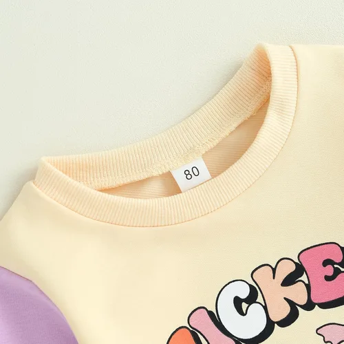 Vista 5 de Traje de Navidad para bebé, niña, sudadera rosa de manga larga con cuello redondo, sudadera de Navidad de Papá Noel, ropa de invierno