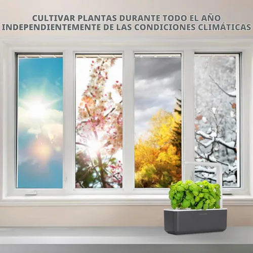 Vista 5 de Click & Grow Smart Garden 3 - Kit de jardinería para interiores (incluye cápsulas de albahaca) Easier than a hydroponic growing system. Patented