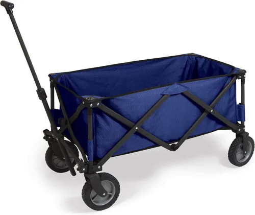 Vista 2 de PICNIC TIME Adventure - Carro plegable plegable para exteriores, carrito portátil con ruedas, carrito todo terreno con cubierta de almacenamiento