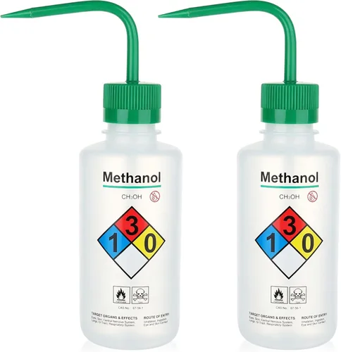 Vista 10 de 2pcs de botellas de lavado de seguridad, vol.16.9 fl oz 17oz, botella de lavado de acetona, material de LDPE, LVM004