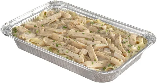 Vista 15 de Restaurantware Foil Lux - Recipientes de aluminio para alimentos de 23 onzas, 100 bandejas rectangulares de aluminio, tapas se venden por separado