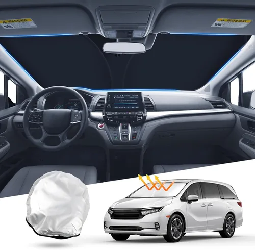 Vista 106 de T TGBROS Parasol para parabrisas para BMW X1 F48 2016 2017 2018 2019 2020 2021 2022 para ventana de automóvil, con bloqueo UV grueso y opaca