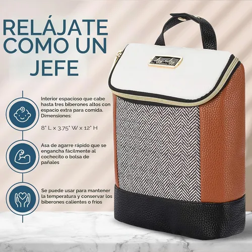 Vista 4 de Itzy Ritzy Bolsa aislada para botellas, capacidad para 3 biberones de leche