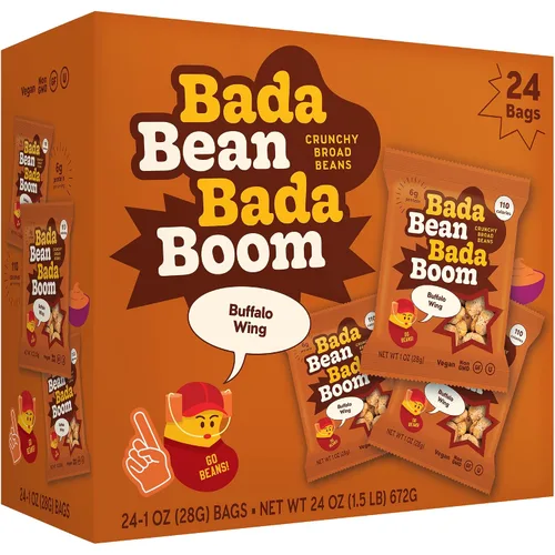 Vista 3 de Enlightened Bada Bean Bada Boom - Proteína a base de plantas, libre de gluten, vegana, crujientes y tostadas (habas), 110 calorías por porción