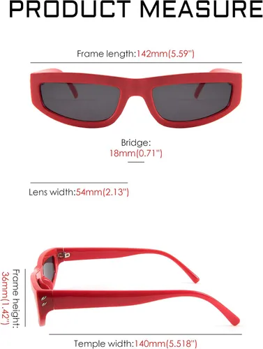 Vista 6 de FEISEDY Retro pequeño rectángulo gafas de sol mujeres hombres hip hop estilo b2731