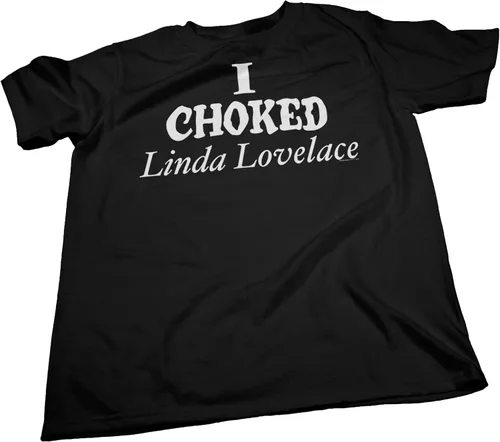 Vista 4 de Camisa vintage I Choked Linda Lovelace para hombre Negro-0001