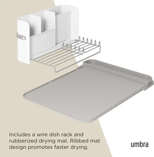 Vista 5 de Umbra Sling - Escurridor compacto para secar platos, cubiertos y más, se pliega para un almacenamiento compacto