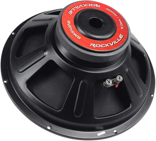 Vista 3 de Rockville RVP15W8 1000W 15" Subwoofer DJ Crudo 8 ohmios, bobina de voz de 2.5", envolvente de acordeón, imán de 51 onzas, para eventos en vivo