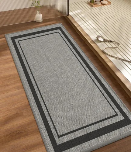 Vista 61 de chakme Juego de 2 alfombras de baño ultrafinas, absorbentes, antideslizantes, lavables a máquina, color beige oscuro, 17 x 24 pulgadas + tapete