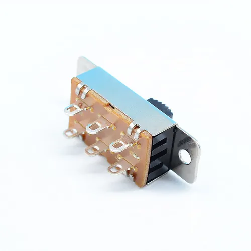 Vista 3 de 8 unids plata encendido/apagado/encendido 3 posiciones DPDT 2P3T PCB panel deslizante interruptor 6A/125V 3A/250V AC interruptor deslizante