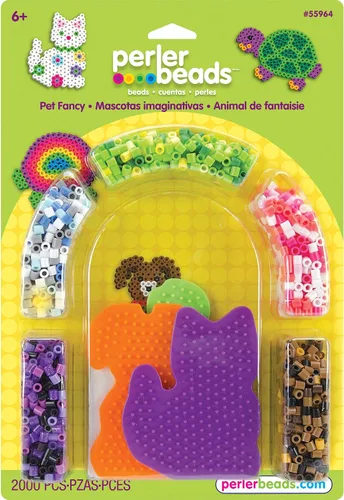 Vista 7 de Perler Juego de cuentas de fusibles de animales del bosque, 2000 piezas, 7 proyectos Arco de amigos del bosque