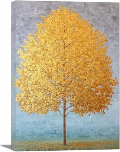 Vista 35 de VOCBAN Abstract Tree Landscape Painting On Canvas Poster Wall Artworks Pictures Living Room and Bedroom Picture Prints for Walls(blue blue 109