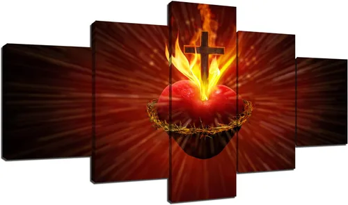 Vista 12 de Lienzo impreso con texto en inglés «The Cross of Jesucristo» (La cruz de Jesucristo), cuadro cristiano religioso, arte de pared, pintura