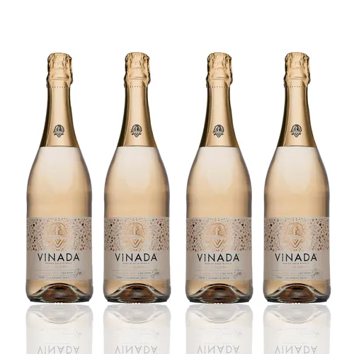 Vista 10 de VINADA - Chardonnay crujiente - Vino Cero Alcohol - 25.4 fl oz (4 Botellas de Vidrio)