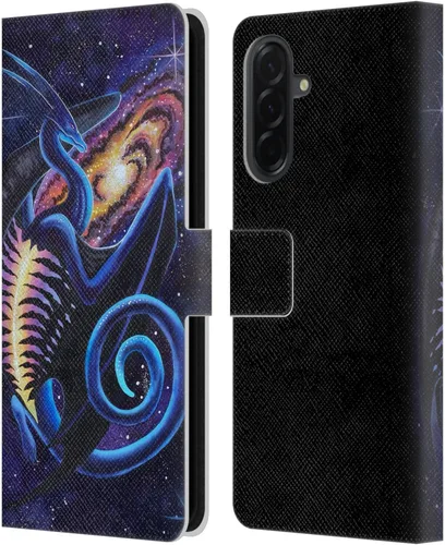 Vista 379 de Head Case Designs Officially Licensed Carla Morrow Galactic Entrancement Dragons Leather Wallet Case Compatible with Samsung Galaxy A07 4G