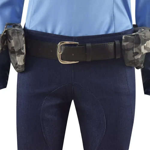 Vista 5 de Traje de carnaval de Halloween de Zoo Topia, uniforme de conejo de Judy Hopps con bolsa, disfraz de cosplay de Nick Wilde