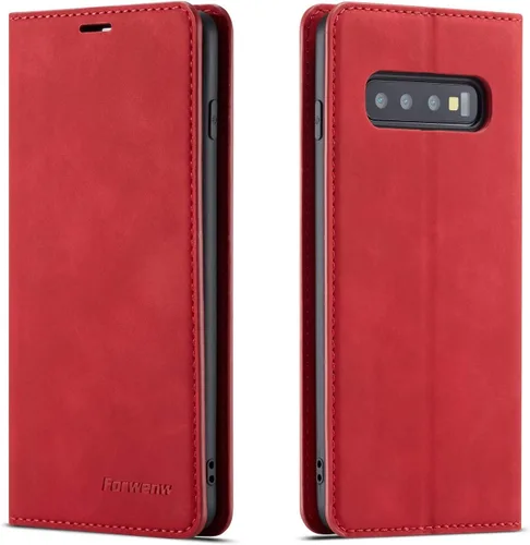 Vista 9 de QLTYPRI Funda para Samsung Galaxy S8, funda de piel sintética premium TPU parachoques con tarjetero Kickstand adsorción magnética oculta a prueba