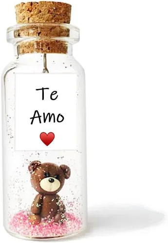 Vista 13 de Kseniya Revta Mensaje romántico en una botella para regalar a tu novio o novia - Tarro de los deseos con una tarjeta para tu esposo o esposa