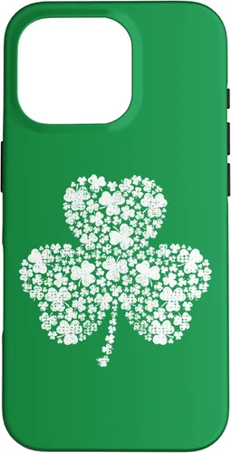 Vista 20 de Funda verde vintage con trébol relleno de trébol para iPhone 16