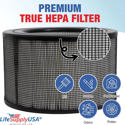 Vista 4 de 62500 Filtro HEPA de repuesto compatible con purificador de aire Sears Kenmore 83236, 83256 de LifeSupplyUSA
