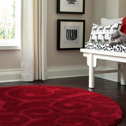 Vista 22 de Unique Loom Floral Shag Collection - Alfombra tallada (2 x 3 pies 1 pulgada, rectangular, rojo)