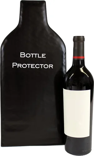 Vista 2 de Protector de botella de vino reutilizable para viajes (paquete de 2) – Bolsas de vino con doble cojín de burbujas de aire interior y exterior a 2