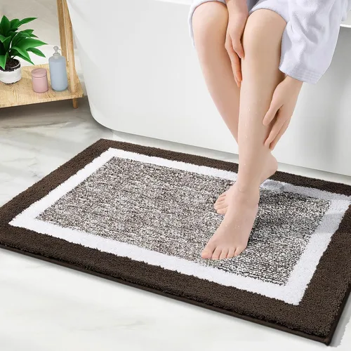 Vista 49 de OLANLY Alfombras de baño 24x16, tapetes de baño extra suaves y absorbentes de microfibra, antideslizantes, lavables a máquina, secan rápido