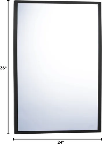 Vista 2 de Choice Builder Solutions Bobrick B-290 2436-24x36 - Espejo con marco soldado, color negro mate 2436-24x36 W; Choice Builder Solutions