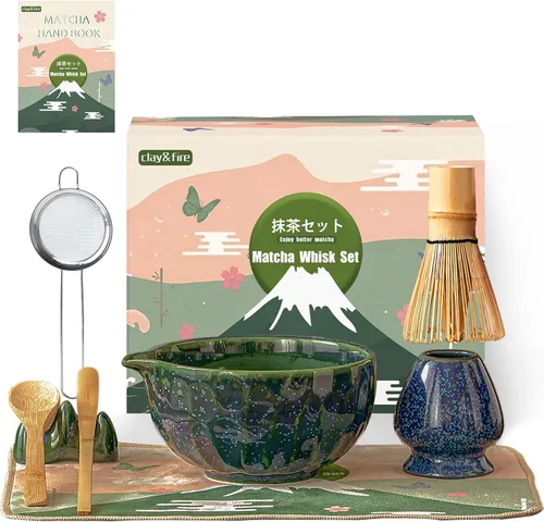 Vista 11 de Clay&Fire - Batidor de bambú hecho a mano para polvo de matcha (2 batidores)