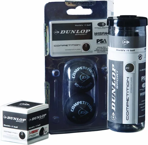 Vista 6 de Dunlop Sports Competition Squash Ball, Single Yellow Dot