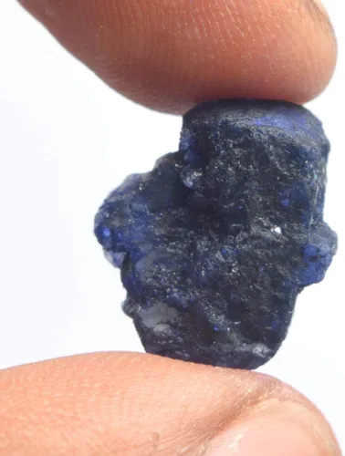 Vista 4 de GEMHUB Zafiro rugoso suelto 11.00 ct Piedra curativa de zafiro azul natural, zafiro en bruto para la fabricación de joyas, Gema, azul