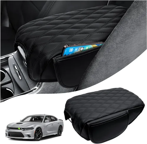 Vista 17 de Autorder Funda de consola central para Chevy Silverado/GMC Sierra 1500 2500 3500 2014-2018, accesorios funda para reposabrazos antiarañazos