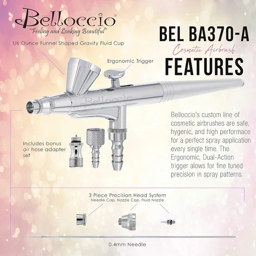 Vista 2 de Belloccio Aerógrafo de precisión multiusos de maquillaje cosmético