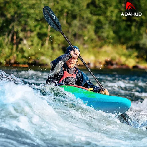 Vista 6 de Abahub Remo de kayak de 90.5 pulgadas para canotaje, canoa con correa de remo gratis, eje de aleación de aluminio, cuchillas de plástico Estampado