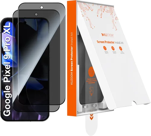 Vista 7 de KUZOOM Paquete de 2 protectores de pantalla de vidrio templado transparente HD para Google Pixel 9, película protectora de pantalla inastillable