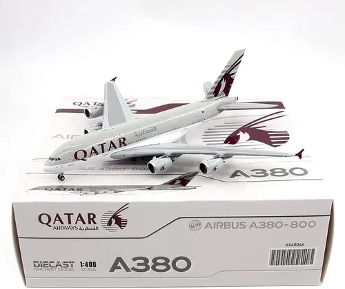 Vista 5 de JC Wings para Qatar para Airbus A380 A7-APG 1/400 DIECAST modelo de avión preconstruido