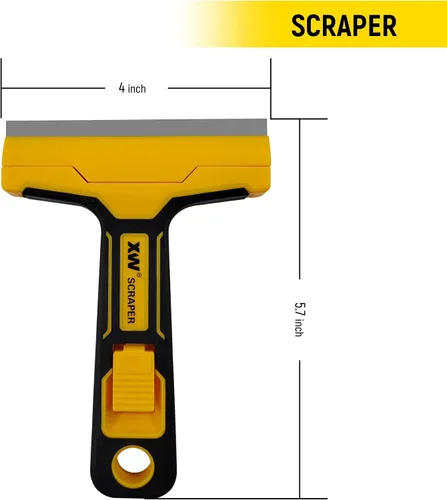 Vista 3 de XW Juego de raspador de cuchillas de afeitar, herramientas raspadoras de pintura para masilla, 20 cuchillas adicionales incluidas, paquete de 2