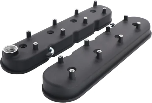 Vista 6 de LS - Cubiertas de válvula de aluminio fundido con soportes de bobina compatibles con Che-vy Small Block V8 293 325 346 364 376 427 LS1 LS2 LS3 LS6