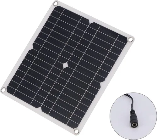 Vista 8 de Panel solar, tablero cargador de panel de célula solar de 15W 18V, impermeable IP65