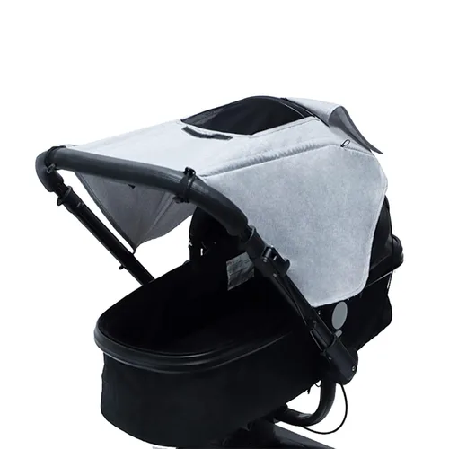 Vista 7 de Parasol universal para cochecito de bebé, cubierta opaca (0.0-19.7 ft) con visera de ventana de malla visible cubierta de toldo para detener