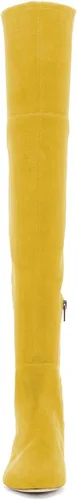 Vista 3 de YDN Botas de tacón alto y bajo con cordones para mujer, con puntera cerrada, botas largas, talla 4-15