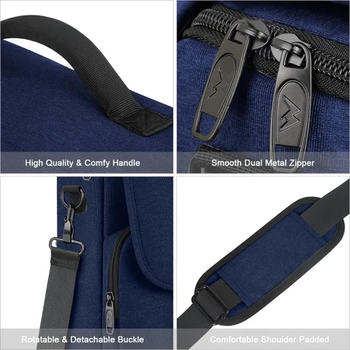 Vista 13 de MATEIN Bolsa tipo mensajero para hombres, mochila escolar para adolescentes, ligera de 17.3 pulgadas, maletín para laptop grande, bolsa cruzada