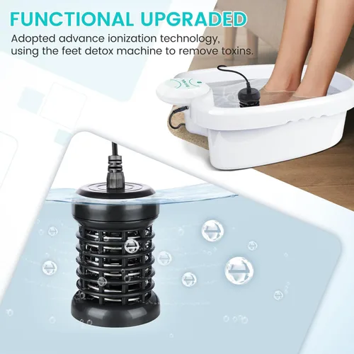 Vista 6 de Máquina iónica de desintoxicación del baño de pies, máquina de desintoxicación de pies con lavabo de masaje, baño de pies iónicos para uso